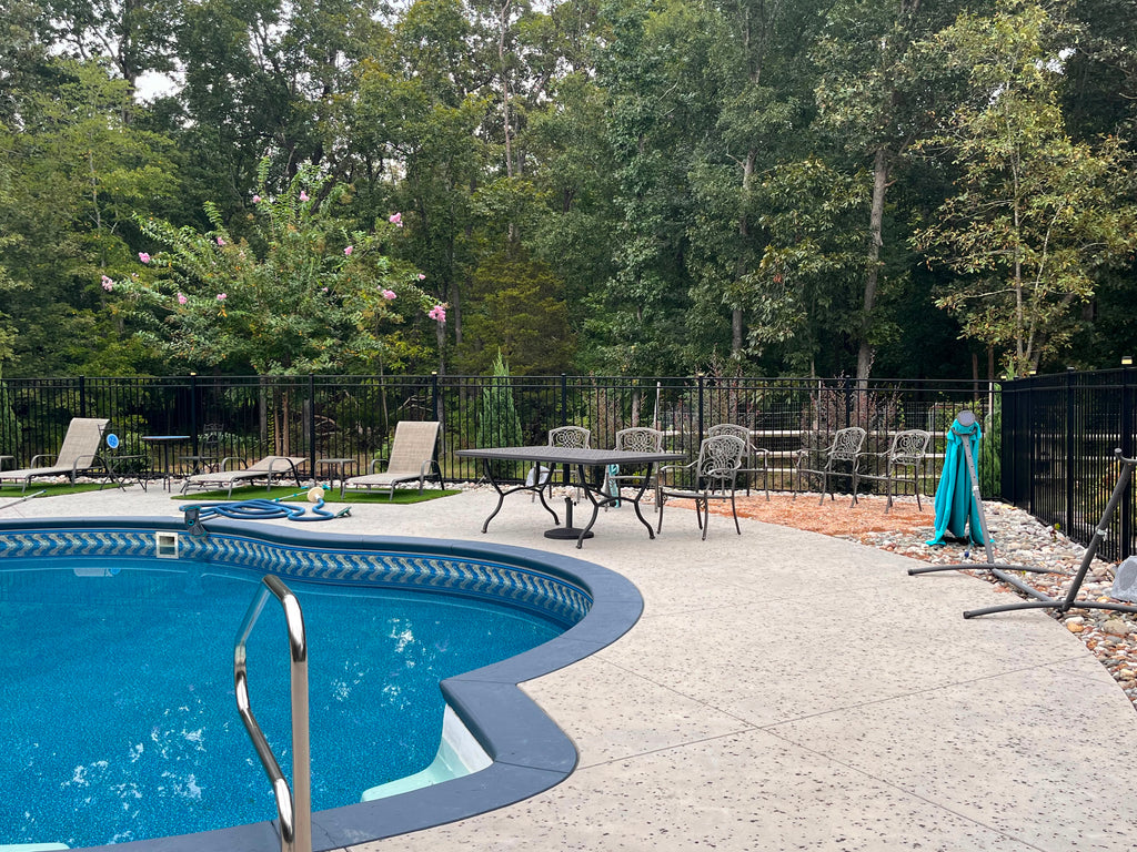 Modern Black Ornamental Aluminum Pool Fence.