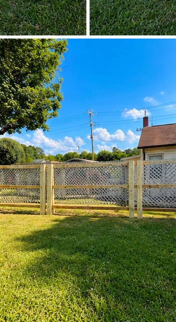 Pressure-Treated Wood Post-and-Rail Fence.